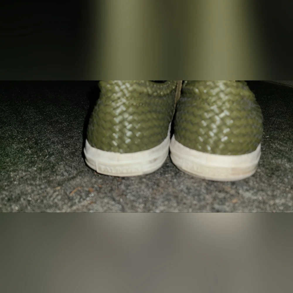 Talbots Hilly Woven sneakers adorable dark green shoes‎ 9M